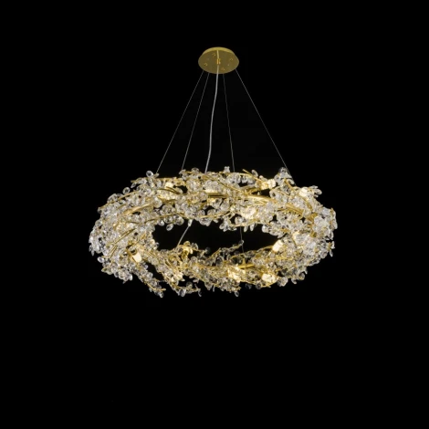 Подвесной светильник iLamp Savage 9065-D1000 GD (220V, на тросе, листья, ветки)