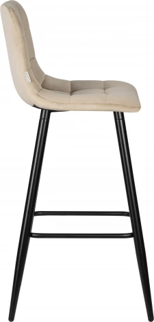 Стул барный DOBRIN NICOLE (черные матовые ножки, мокко велюр (108-104))