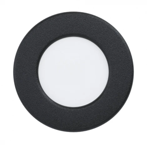 Встраиваемый светодиодный светильник Eglo Fueva 6 901412 с рег-кой цветовой темп-ры 3,7W(LED) IP44, 2700K, 4000K, 6500K пластик, черный, белый