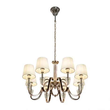 Подвесная люстра iLamp Alesti P2424-8 Nickel (220V, на цепи)