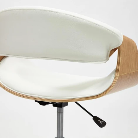 Кресло BEND орех, кож/зам черный