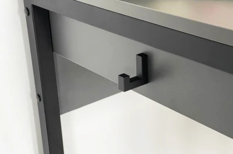 Стол Юниор Mebelson (ЛДСП,Металл/Графит,Черный) арт.SMU-01.2755