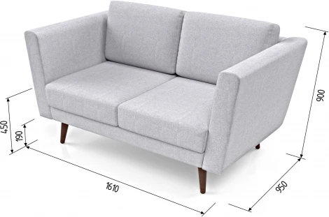 Диван Arsko Гуннар серая рогожка