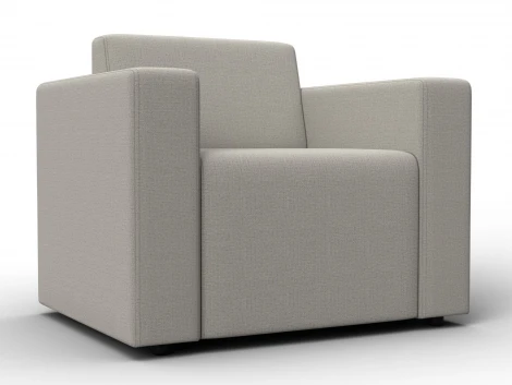 Кресло Лига-093 (ДСП,Брус,Фанера/Пластик/Рогожка/Бежевый) Лига Диванов 132460