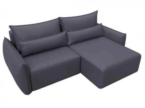 Диван угловой Лига-051 НПБ угол универсальный (ЛДСП,Брус,Фанера/Пластик/Экокожа/Серый) Лига Диванов 129889