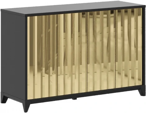 Сервант Dante большой ОГОГО (арт.575204), (ЛДСП/Черный,Золотой)