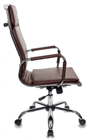 Кресло руководителя Бюрократ Ch-993 коричневый эко.кожа крестовина металл хром