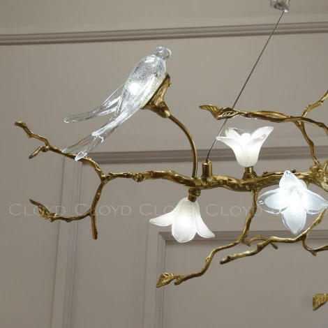 Подвесная люстра (цветы, птички) Cloyd Sirin 11107