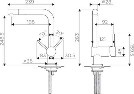 Смеситель Omoikiri Tanigawa BN для кухонной мойки