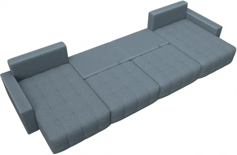 Диван п-образный с полками Лига-053 НПБ Лонг Лига Диванов (Велюр) арт.128998