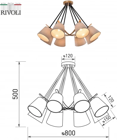 Подвесная люстра Rivoli Innominata 3121-308