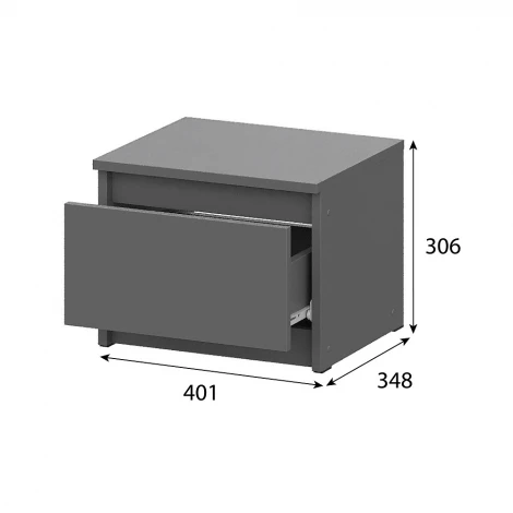 Тумба Арника прикроватная Денвер, графит