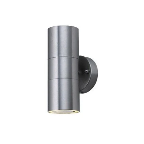 Светильник настенный уличный Horoz Manolya, 2 плафона, никель с прозрачным