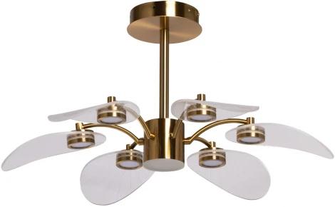 Потолочное люстра на штанге DeMarkt Гэлэкси 632017807 (LED, 220V, пульт управления, лепестки)