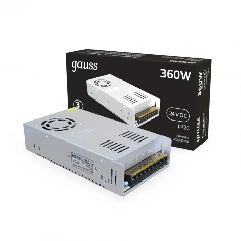 Блок питания 360W 24V Gauss 202002400