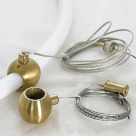 Подвесной светильник Lussole Concord LSP-7020 (LED, 220V, на тросе, шарики, кольцо, IP21)