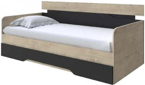 Без бренда Кровать-Софа Milton (ЛДСП Бунратти/Черный) 90x190