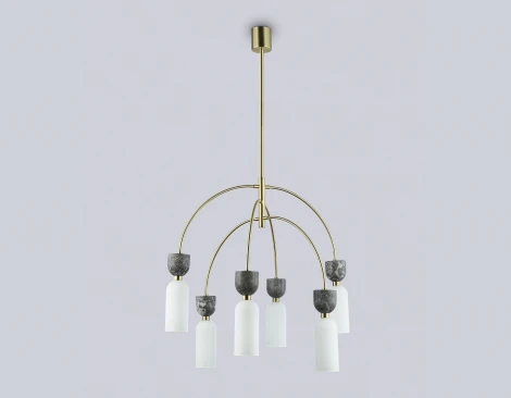 Потолочная люстра на штанге с мрамором Ambrella Ceramo Modern LH53333