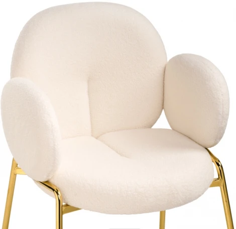 Стул Woodville на металлокаркасе Kalipso white / gold 15592
