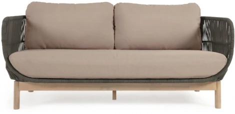 Диван уличный La Forma (ex Julia Grup) Catalina (Зеленый,Серый/ Алюминий,Пена,Веревка,Сталь,Акация)