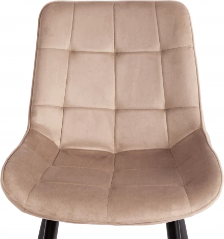 Стул ABRUZZO ( mod. 8060 ) / 2 шт. в упаковке Tetchair (Металл,Велюр/Бежевый,Черный) арт.24542