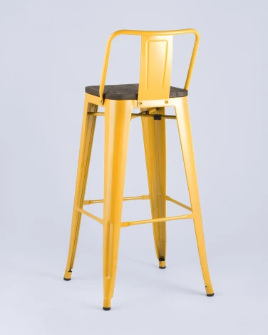 Стул барный Stool Group TOLIX WOOD со спинкой желтый УТ000001866