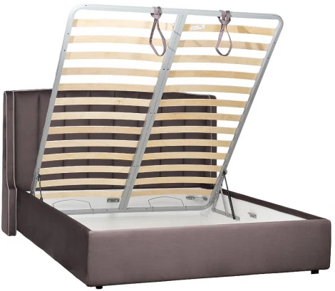 Кровать Garda Decor ODRY1К-160M-Vel19+Vel09 (Лиловый)