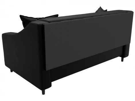 Диван прямой Лига-071 (ЛДСП,Брус,Фанера/Дерево/Экокожа/Черный) Лига Диванов 129771