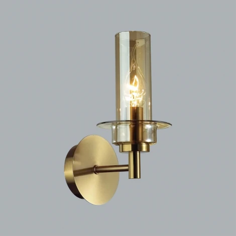 Бра Lumion Madonna 6554/1W бронза/коньячный/металл/стекло E14 1*40W 220V