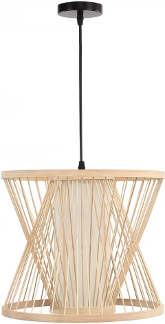 Подвесной светильник ST Luce Alma SL6241.503.01 Древесный/Белый E27 1*40W (220V, на проводе)