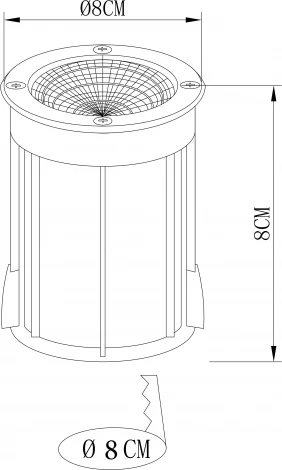 Встраиваемый светильник уличный Arte Lamp Piazza A6205IN-1SS (LED, 220V, круглые, IP67)