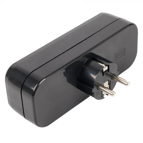 Разветвитель сетевой 3-местный с/з ADP16-23-20, 250V 16A ABS пластик, черный Stekker 50681