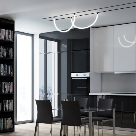 Трековый светильник с гибким неоном магнитный 22W 4200K Full light N01 Elektrostandard Slim Magnetic 85026/01 (LED, 48V)