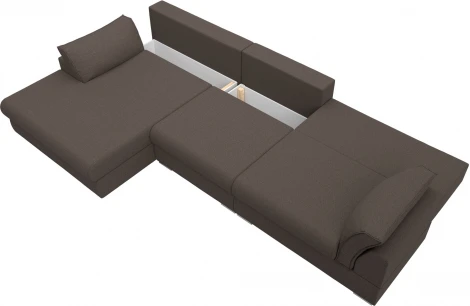 Диван угловой Пекин Long угол левый Лига Диванов (Рогожка) арт.122940L