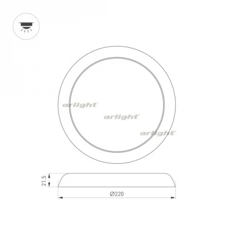Точечный светильник встраиваемый CL-FIOKK-R220-18W Day4000-MIX (WH, 120 deg, 230V) (IP44 Пластик) 033445 (LED, круглые)