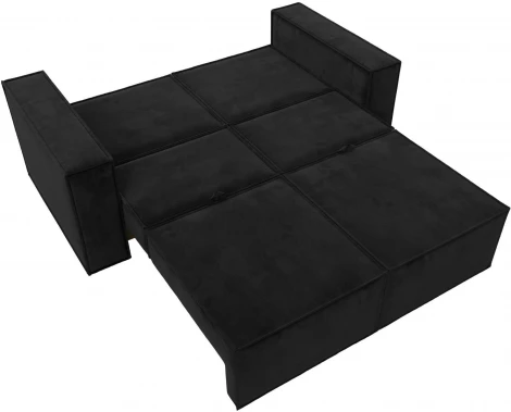 Диван прямой Куба мини (Черный/Велюр) Лига Диванов арт.121876