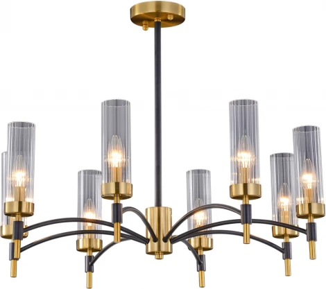 Подвесная люстра штанге ILLUMICO IL5177-8PLS-29 BRASS TUBO (220V)