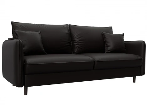 Диван прямой Лига-064 НПБ (ДСП/Дерево/Экокожа/Коричневый) Лига Диванов 129928