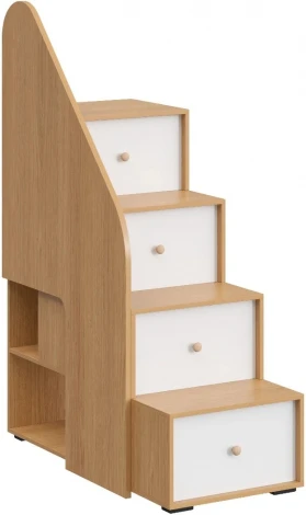 Лестница с ограждением Play ОГОГО (арт.851778), (ЛДСП/Белый,Дуб Корбридж)