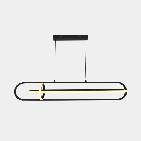 Подвесной светодиодный светильник с таймером Escada Orbital 10255/3LED 65Вт, с ПДУ, металл/силикон, черный (220V, на проводе)