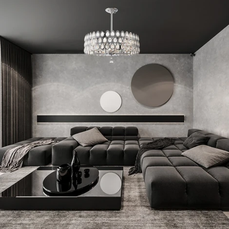 Потолочная люстра хрустальная на штанге Arte Milano Sorrento-1019 371019/8/300/580 CR (220V)