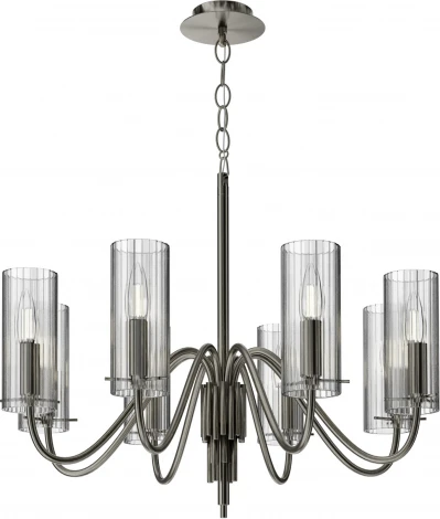 Подвесная люстра ST Luce SL2005 SL2005.103.08 никиль/прозрачный E14 8*40W (220V, на цепи)