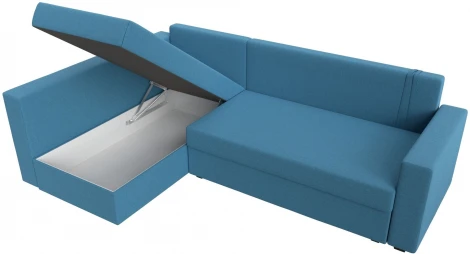 Диван угловой Мансберг левый угол (Голубой/Рогожка) Лига Диванов арт.121539L