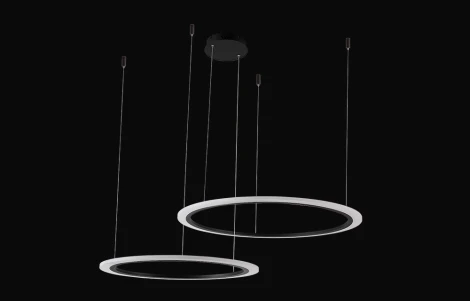 Подвесной светильник MANZANA SP53W LED D600+800 BLACK Crystal Lux
