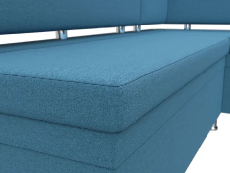 Диван кухонный угловой Стайл правый угол (Голубой/Рогожка) Лига Диванов арт.123236