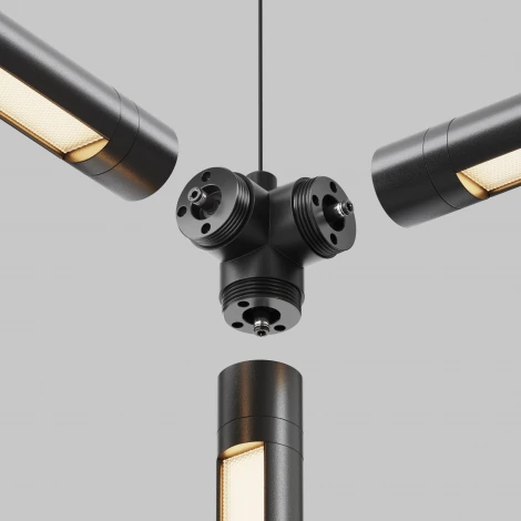 T-образный вертикальный коннектор для системы Shelf без ввода питания Maytoni Accessories for system Shelf CA016TC-B (24V)