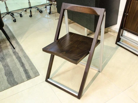 Стул деревянный складной Skip Connubia Венге P128 plwd bch