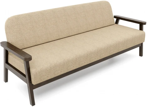 Диван Arsko прямой Флори Б венге рогожка бежевая