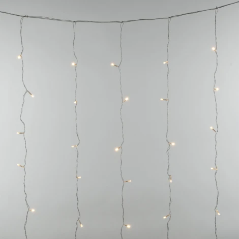 Занавес светодиодный, 1,5х1,5м. 100 светодиодов, теплый белый свет Uniel ULD-C1515-100/DTA WARM WHITE IP20