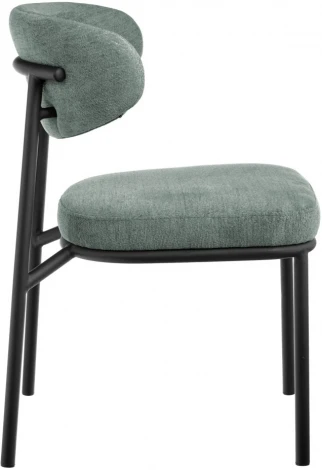 Стул Bradexhome Lucas 2 шалфей шенилл с чёрными ножками